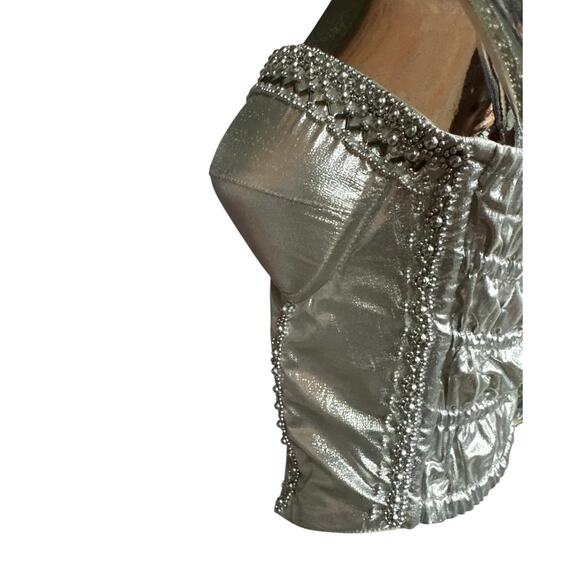 1990s Silver Corset - Picture 4 of 6